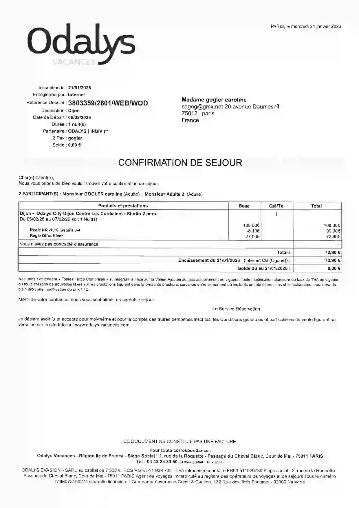 Single page invoice input